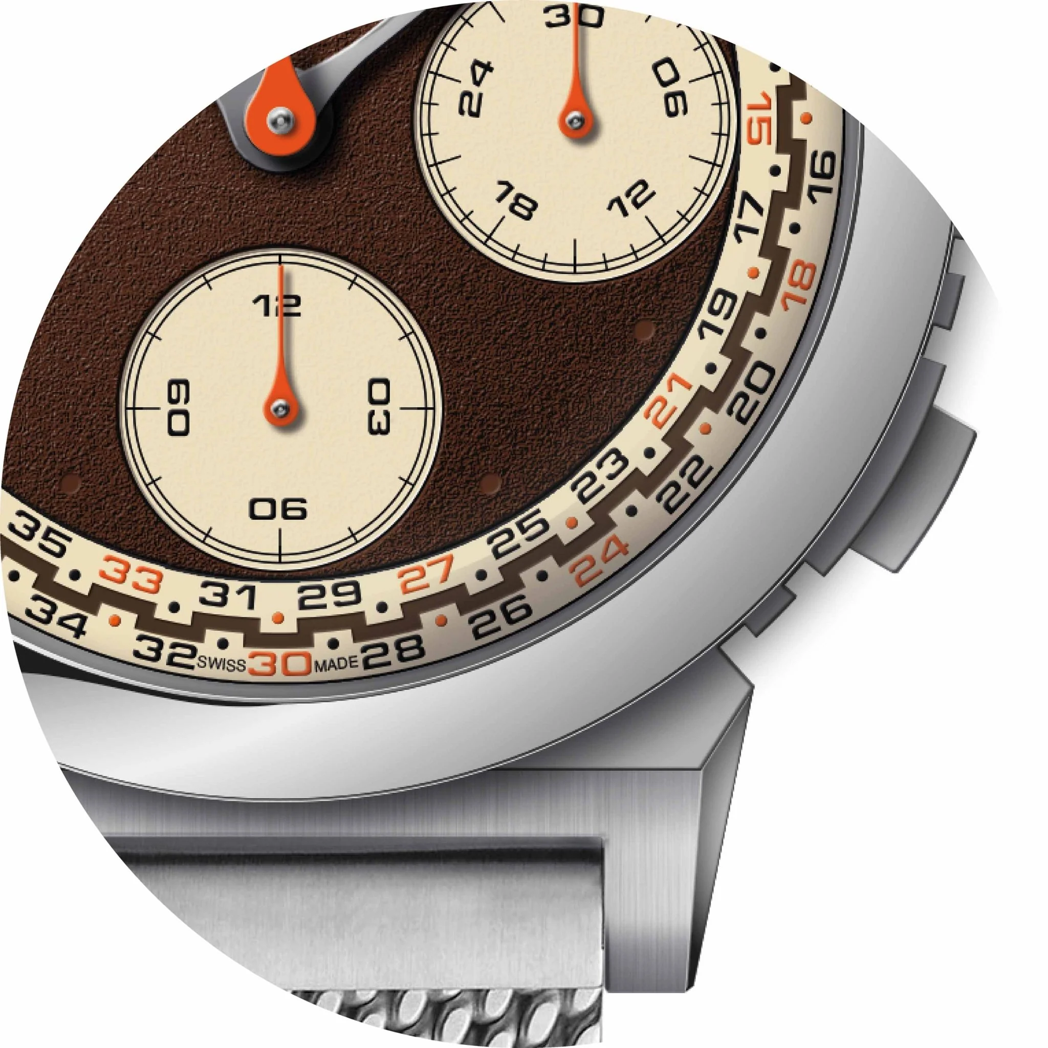 KAALAM MINUTES TIMER - PANDA DIAL - RED EARTH - REF 7080 - Image 3